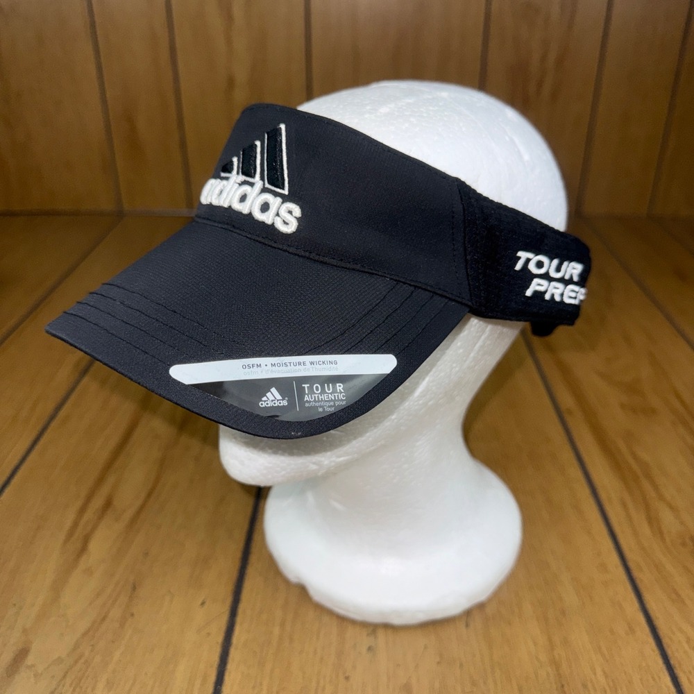 Adidas Tour Visor Black White OSFM Moisture Wicking Golf Tennis Sport